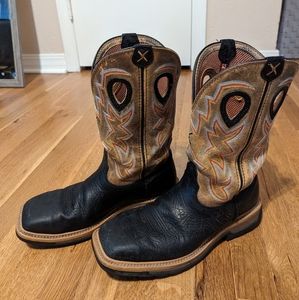 Twisted X MLCS005  Men's Work Lite Boot Oiled Black Leather Steel Toe